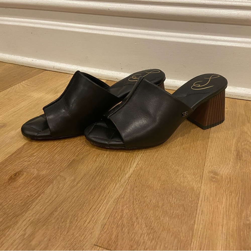 Sam Edelman mule sandals block heal